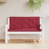 Vidaxl tuinbankkussens 2 st 120x50x7 cm oxford stof wijnrood
