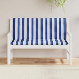 Vidaxl tuinbankkussens 2 st gestreept 120x50x7 cm stof wit en blauw