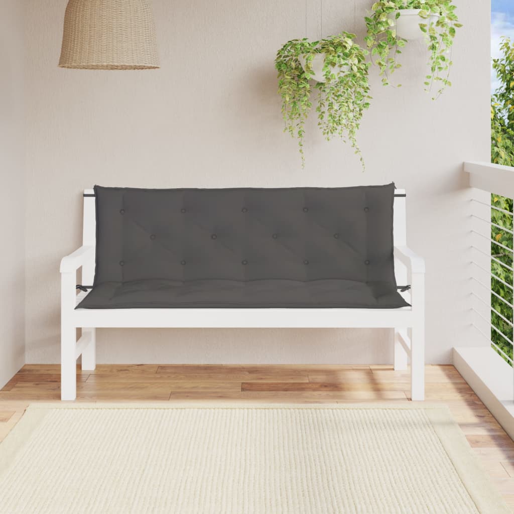 Vidaxl tuinbankkussens 2 st 150x50x7 cm oxford stof antracietkleurig