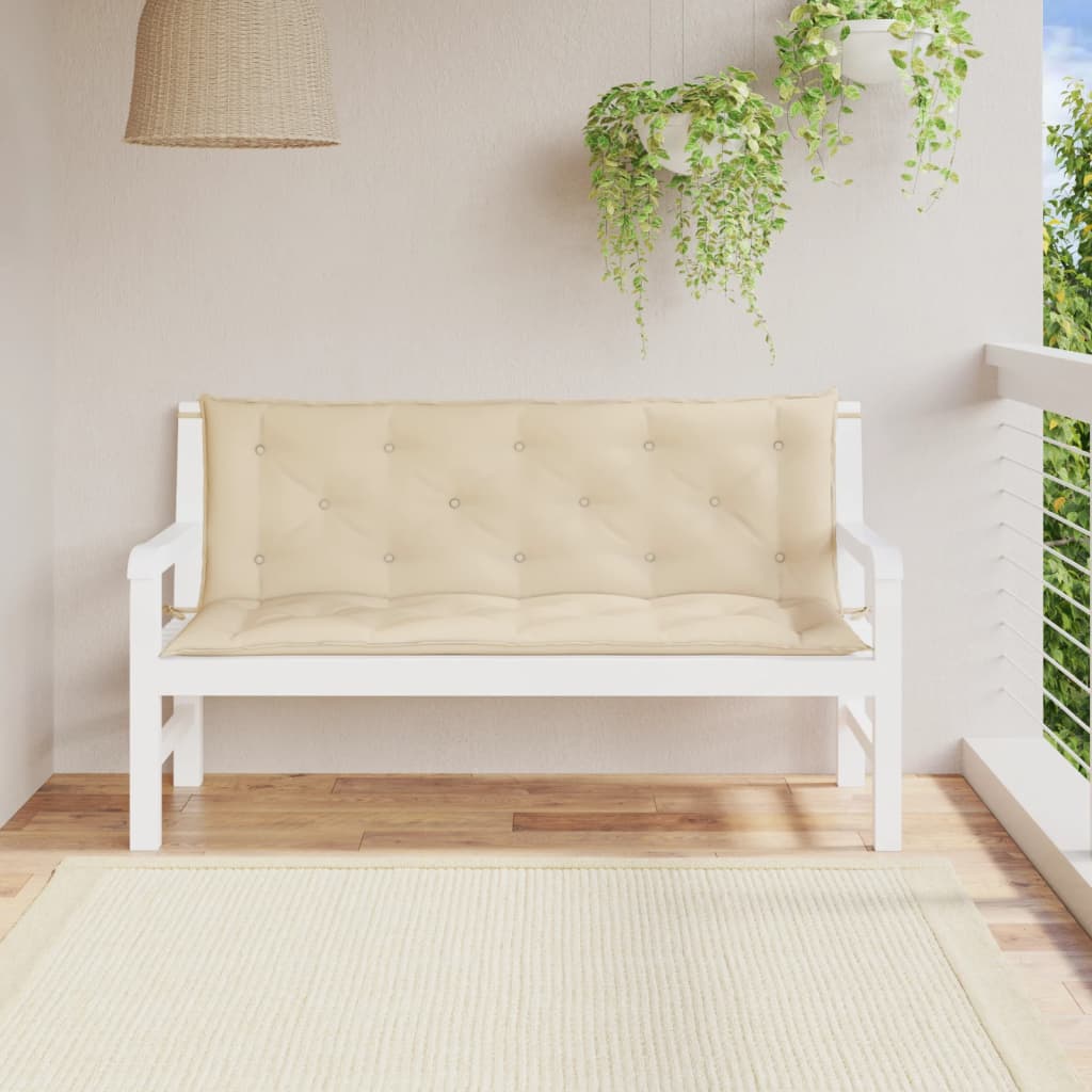 Vidaxl tuinbankkussens 2 st 150x50x7 cm oxford stof beige