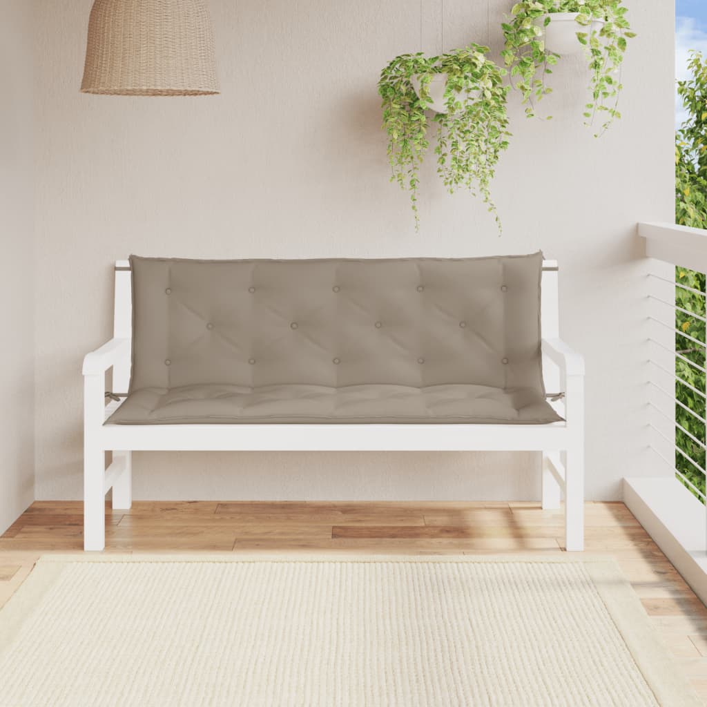 Vidaxl tuinbankkussens 2 st 150x50x7 cm oxford stof taupe