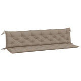 Vidaxl tuinbankkussens 2 st 200x50x7 cm oxford stof taupe