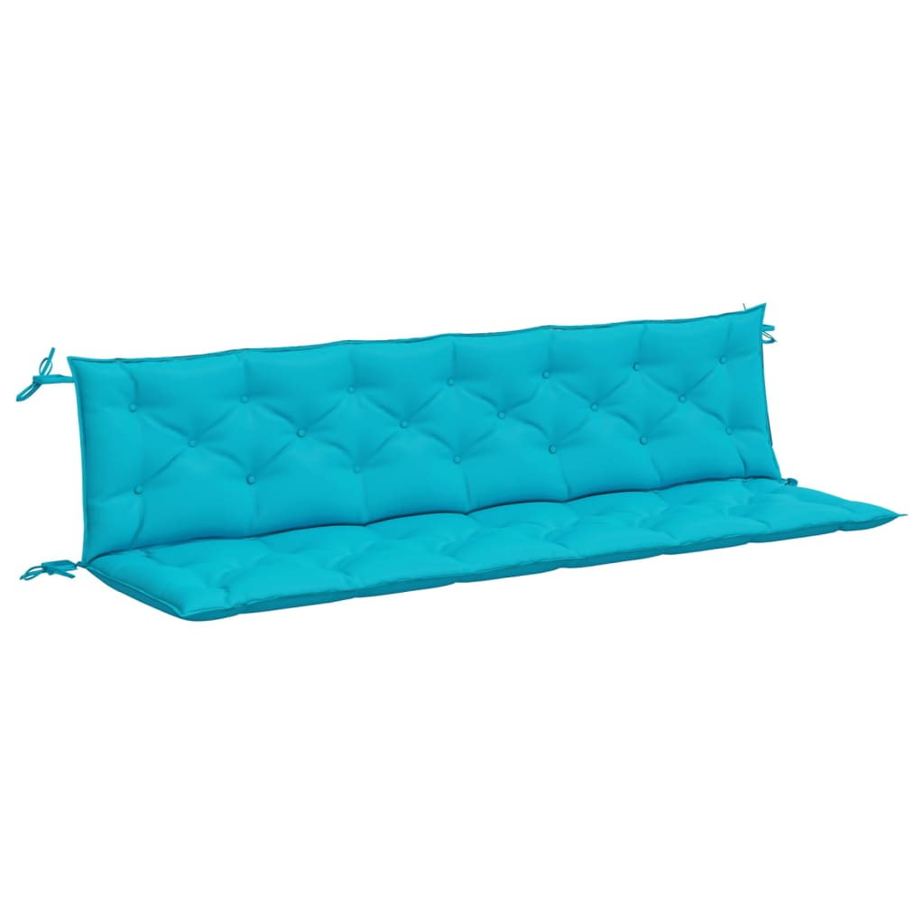 Vidaxl tuinbankkussens 2 st 200x50x7 cm stof turquoise