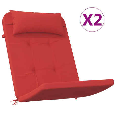 Vidaxl stoelkussens 2 st adirondack oxford stof rood