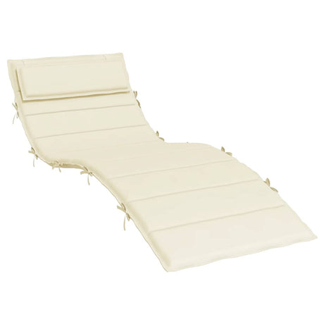 Vidaxl ligbedkussen 180x60x4 cm oxford stof crèmekleurig