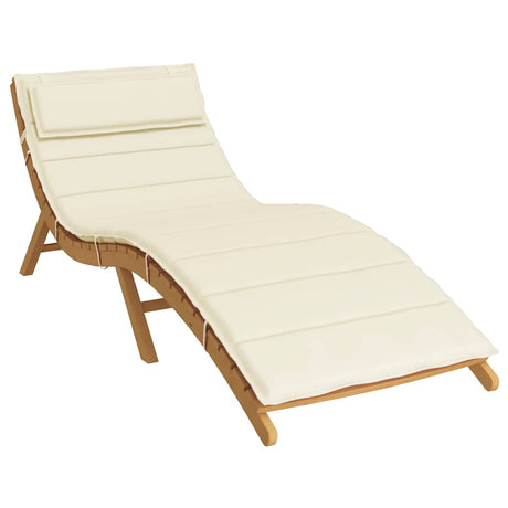 Vidaxl ligbedkussen 180x60x4 cm oxford stof crèmekleurig