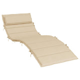 Vidaxl ligbedkussen 180x60x4 cm oxford stof beige