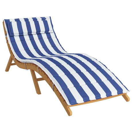 Vidaxl ligbedkussen gestreept 180x60x4 cm oxford stof blauw en wit