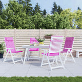 Vidaxl stoelkussens 4 st hoge rug oxford stof roze