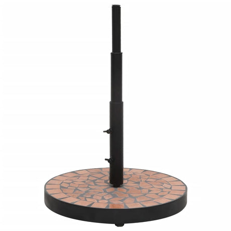 Vidaxl parasolvoet rond 12 kg terracottakleurig