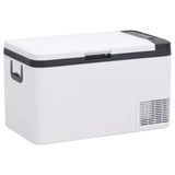 Vidaxl koelbox met handvat 18 l pp pe zwart en wit