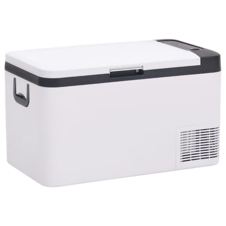 Vidaxl koelbox met handvat 25 l pp pe zwart en wit