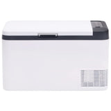 Vidaxl koelbox met handvat 25 l pp pe zwart en wit