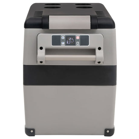 Vidaxl koelbox met handvat 55 l pp pe zwart en grijs