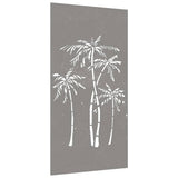 Vidaxl wanddecoratie tuin palmboomontwerp 105x55 cm cortenstaal