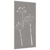 Vidaxl wanddecoratie tuin bloemenontwerp 105x55 cm cortenstaal
