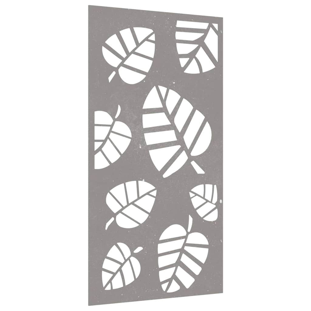 Vidaxl wanddecoratie tuin bladontwerp 105x55 cm cortenstaal