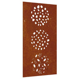 Vidaxl wanddecoratie tuin bladontwerp 105x55 cm cortenstaal