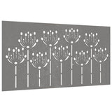 Vidaxl wanddecoratie tuin bloemenontwerp 105x55 cm cortenstaal