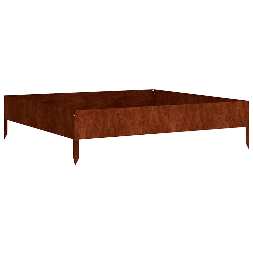 Vidaxl plantenbak verhoogd 100x100x26 cm cortenstaal