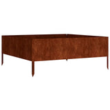 Vidaxl plantenbak verhoogd 100x100x41 cm cortenstaal