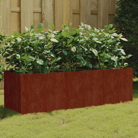 Vidaxl plantenbak verhoogd 120x40x40 cm cortenstaal