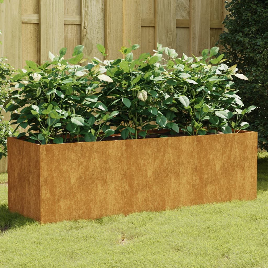 Vidaxl plantenbak verhoogd 120x40x40 cm cortenstaal