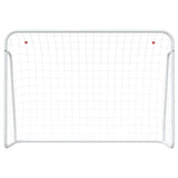 Vidaxl voetbaldoel met net 214x75x152 cm staal en polyester wit