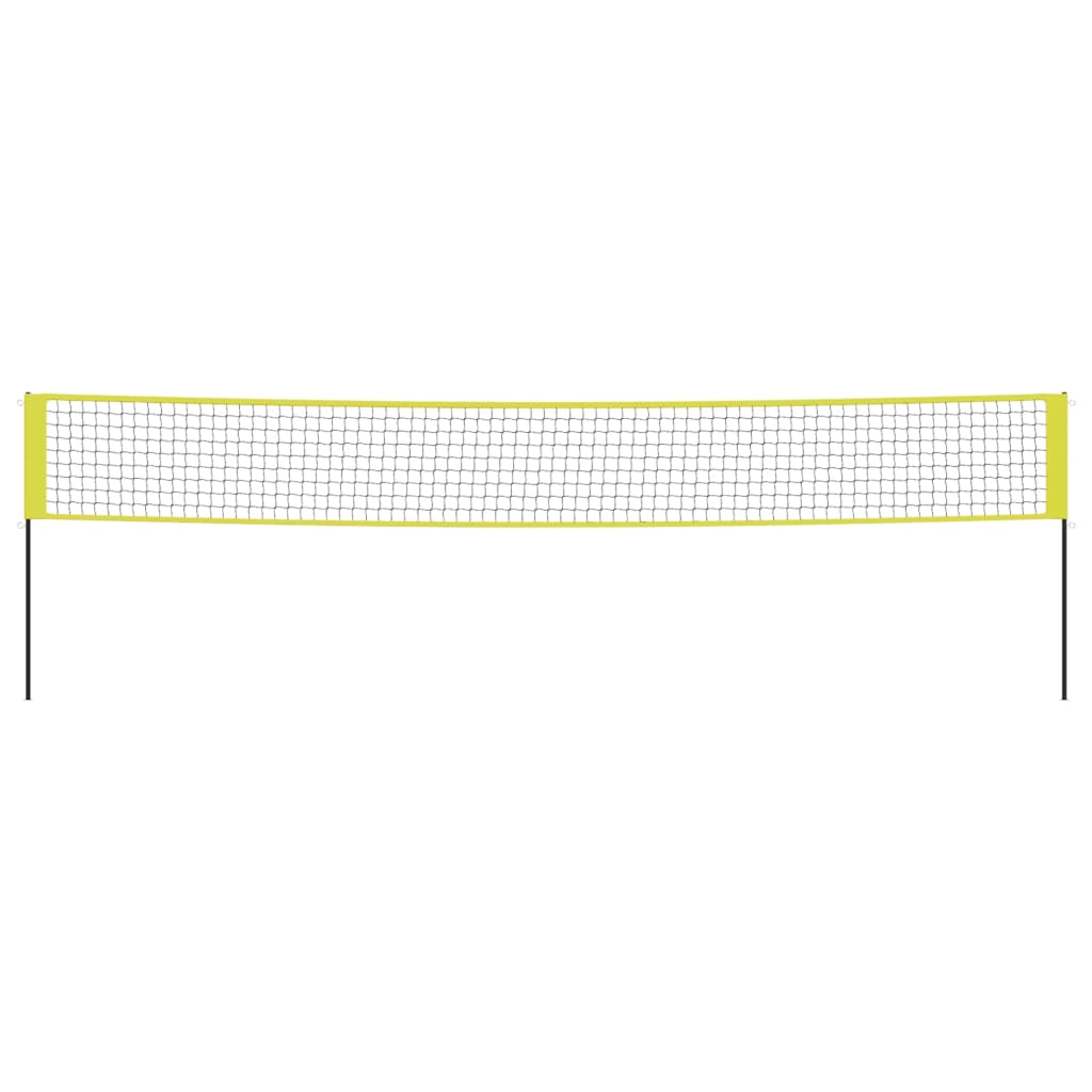 Vidaxl volleybalnet 823x244 cm pe-stof geel en zwart