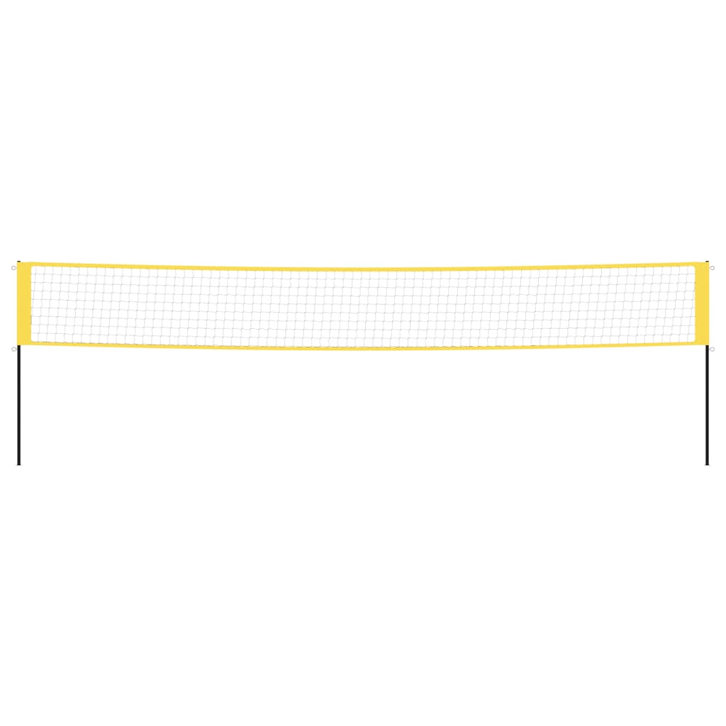 Vidaxl badmintonnet 600x155 cm pe-stof geel en zwart