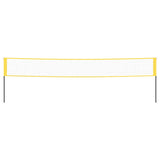 Vidaxl badmintonnet 600x155 cm pe-stof geel en zwart