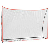 Vidaxl golftrainingsnet 305x91x213 cm polyester zwart en rood