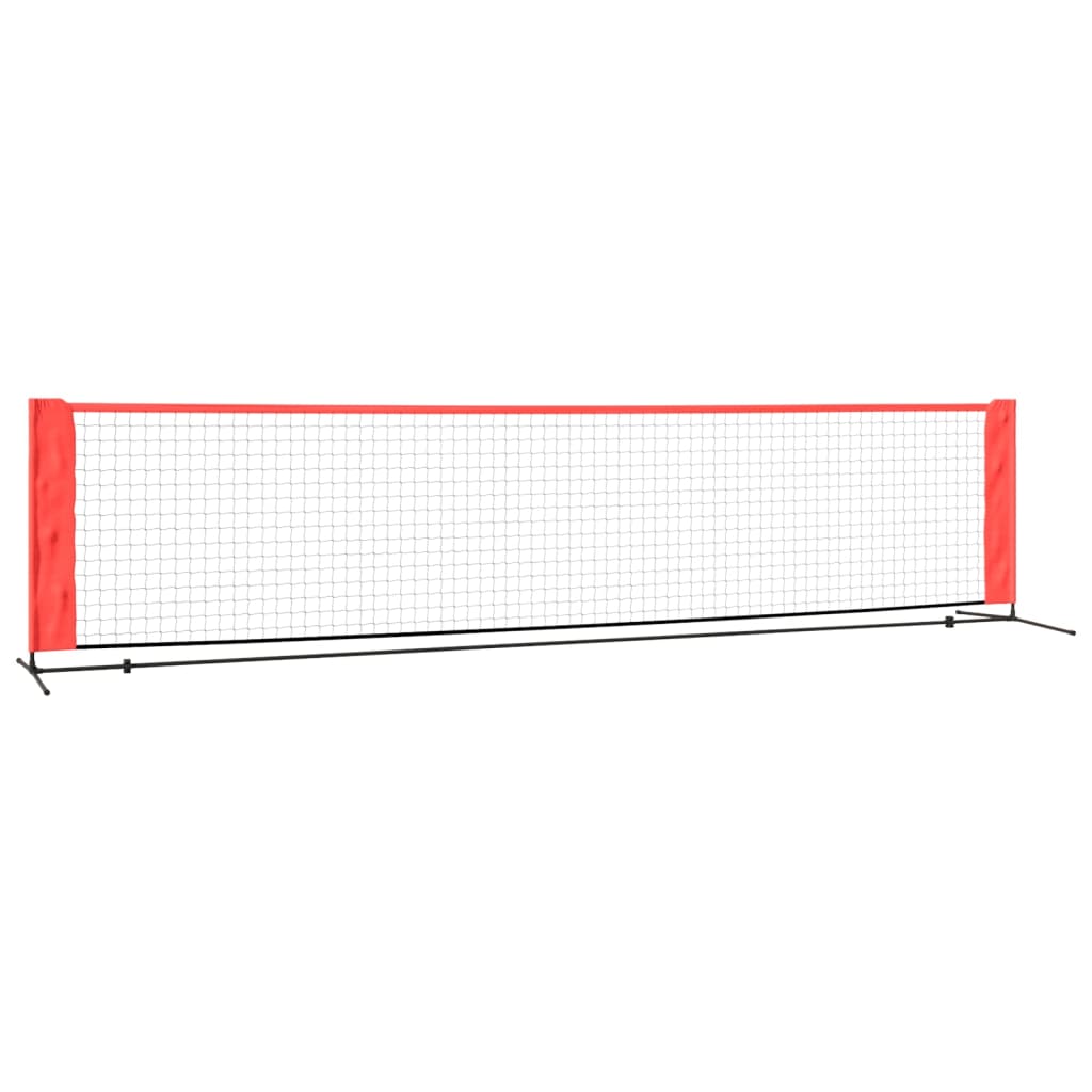 Vidaxl tennisnet 400x100x87 cm polyester zwart en rood