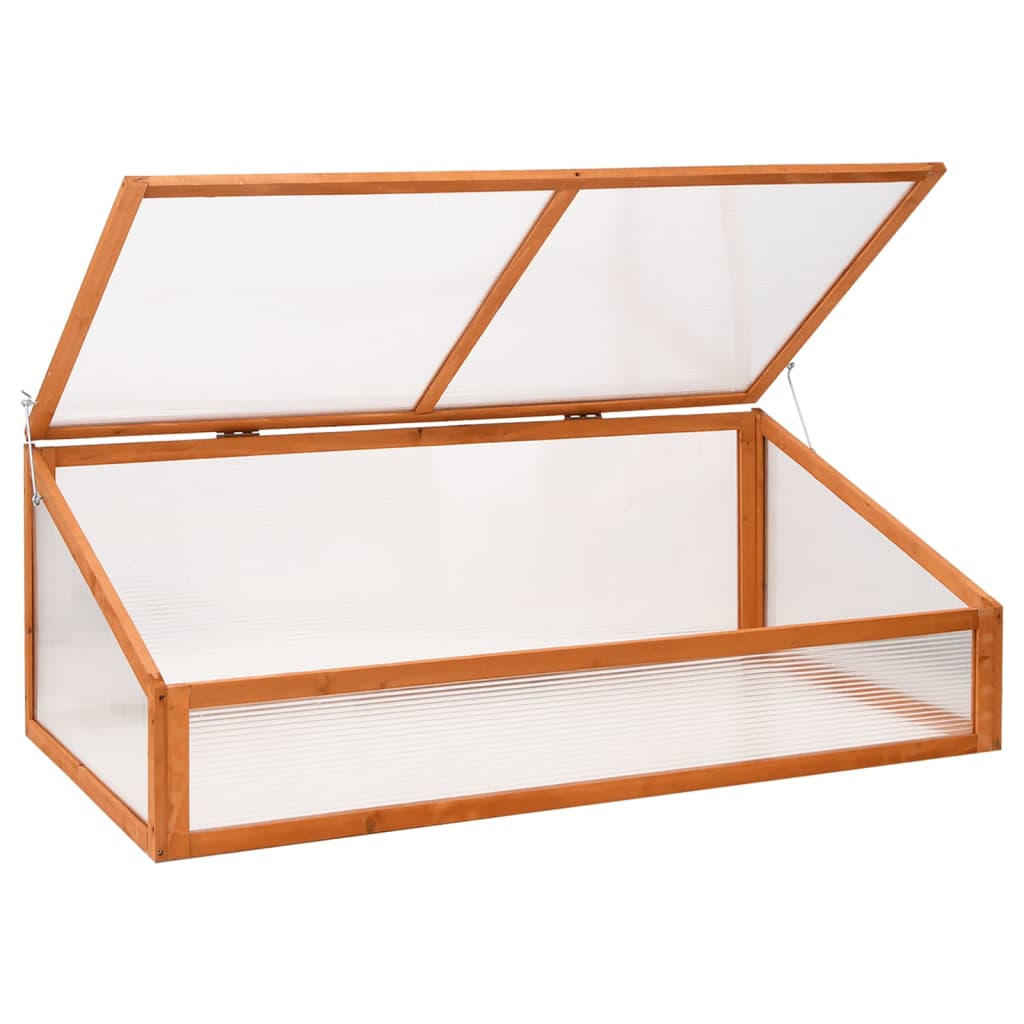 VidaXL Broeikas 110x58,5x39 cm vurenhout oranje