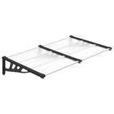 Vidaxl deurluifel 152,5x90 cm polycarbonaat zwart en transparant