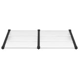 Vidaxl deurluifel 152,5x90 cm polycarbonaat zwart en transparant