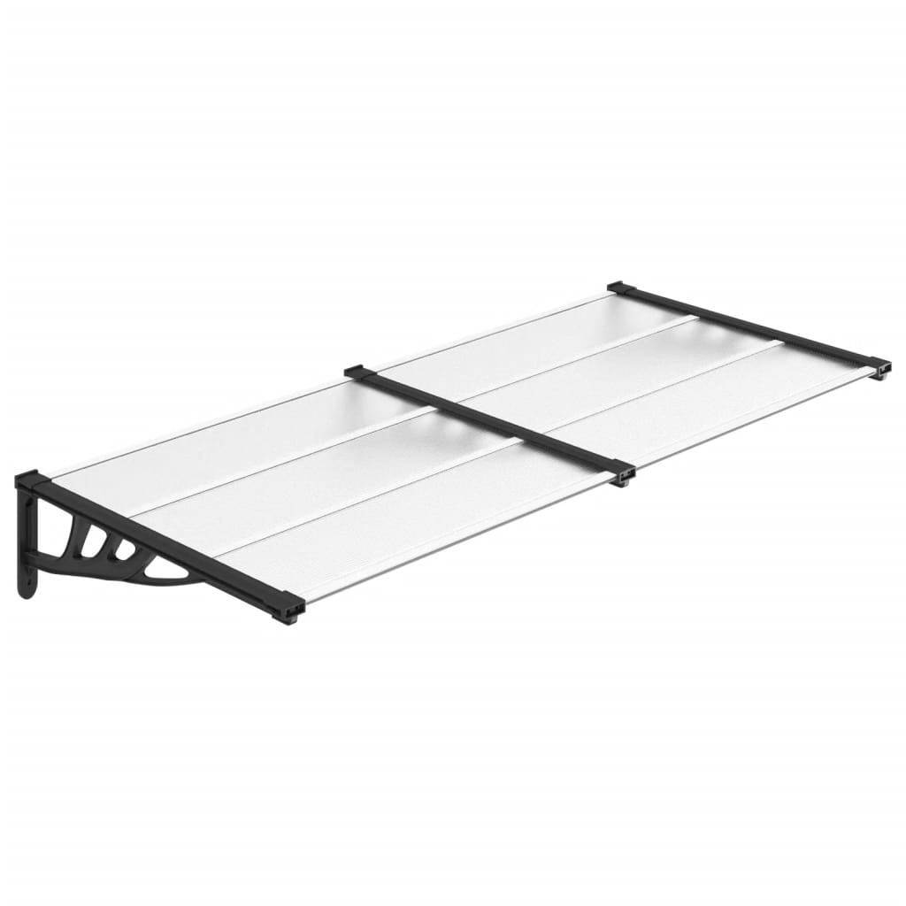 VidaXL Deurluifel 199x90 cm polycarbonaat zwart en transparant