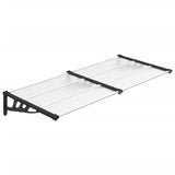 VidaXL Deurluifel 199x90 cm polycarbonaat zwart en transparant