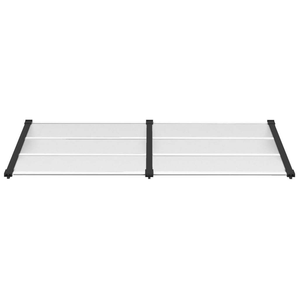 VidaXL Deurluifel 199x90 cm polycarbonaat zwart en transparant