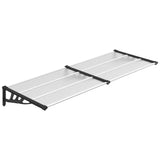 Vidaxl deurluifel 239x90 cm polycarbonaat zwart en transparant