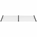 Vidaxl deurluifel 239x90 cm polycarbonaat zwart en transparant