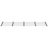 Vidaxl deurluifel 396x90 cm polycarbonaat zwart en transparant