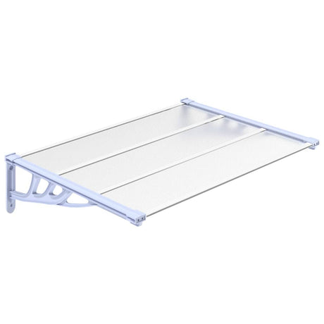 VidaXL Deurluifel 122x90 cm polycarbonaat grijs en transparant