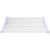 Vidaxl deurluifel 122x90 cm polycarbonaat grijs en transparant