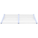Vidaxl deurluifel 152,5x90 cm polycarbonaat grijs en transparant