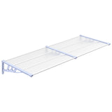 Vidaxl deurluifel 239x90 cm polycarbonaat grijs en transparant