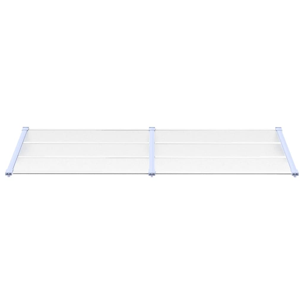 VidaXL Deurluifel 239x90 cm polycarbonaat grijs en transparant