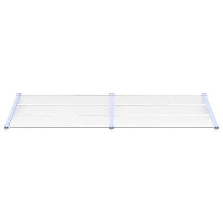 Vidaxl deurluifel 239x90 cm polycarbonaat grijs en transparant