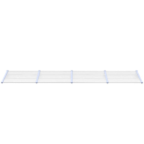Vidaxl deurluifel 396x90 cm polycarbonaat grijs en transparant