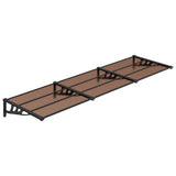 Vidaxl deurluifel 297,5x90 cm polycarbonaat zwart
